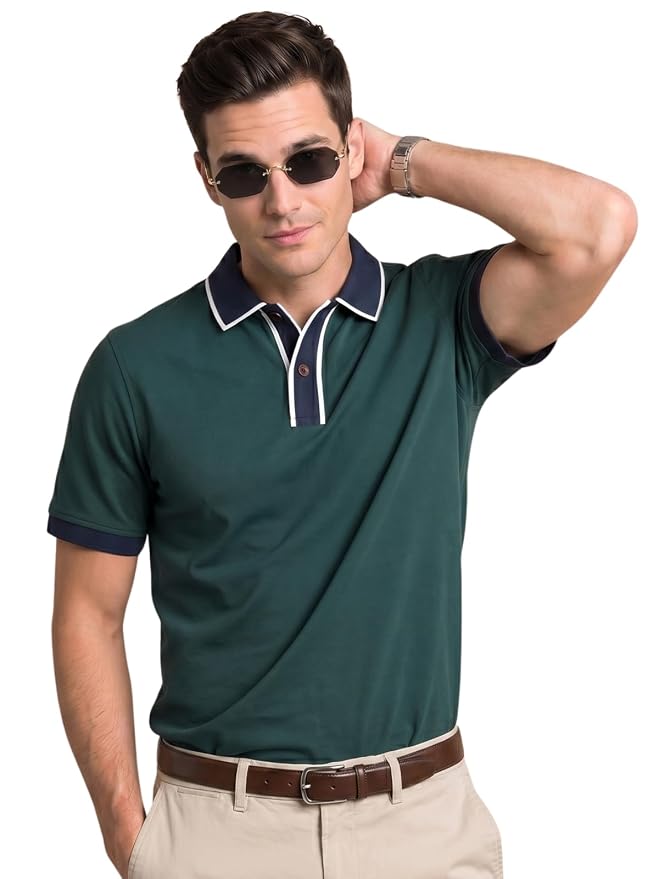 Veirdo Men's Polo T-Shirt | Regular Fit | Stylish Casual Collar T-Shirt for Men | Everyday Wear S to XXL